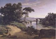 Jean Baptiste Camille  Corot Le pont d'Auguste a Narni (mk11) oil on canvas